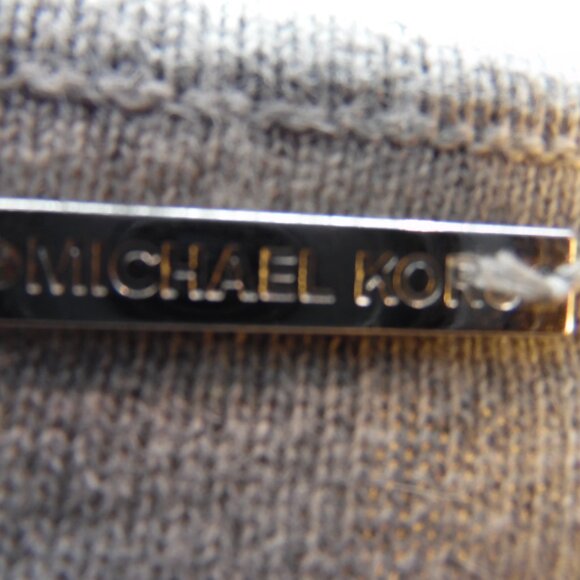 Michael Kors Sweater Womans XL Gray Long‎ Sleeve Cowl Neck Fringe Hem Boho Tunic - Picture 8 of 8